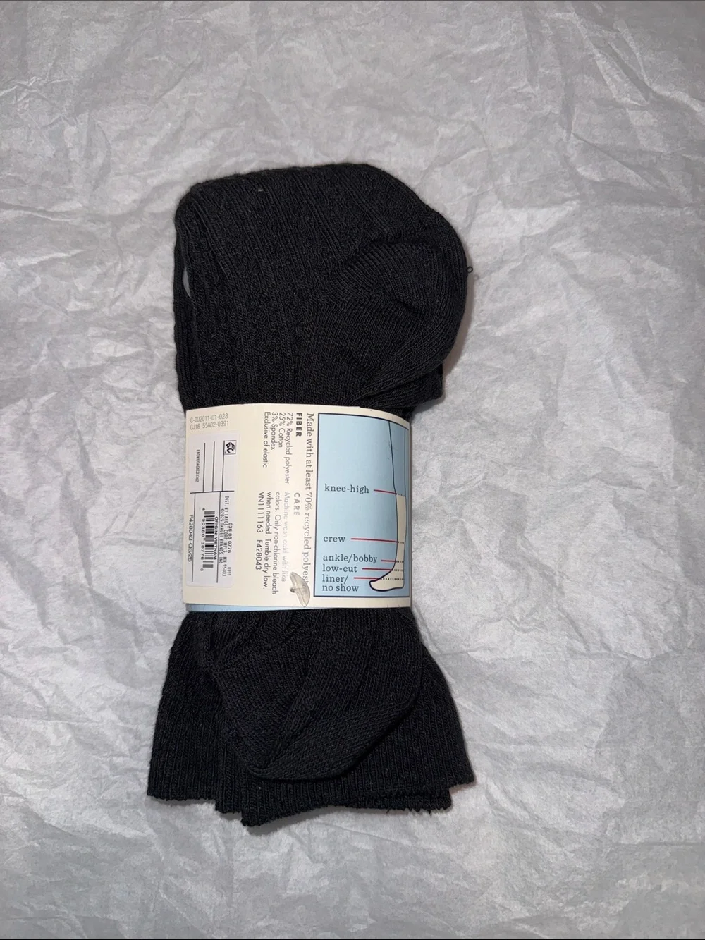 Cat & Jack Black Knee-High Socks - 2 Pair M